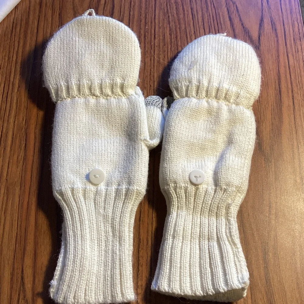 Cozy White Kids Mittens